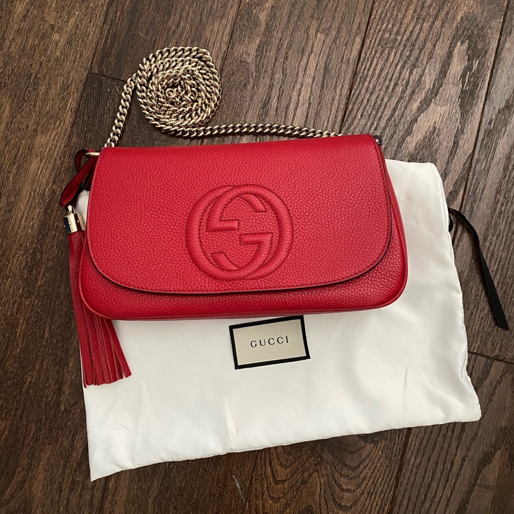 New Authentic Gucci Soho Chain Strap Bag -NWT